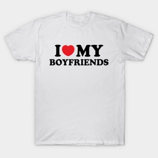 Y2K Funny Slogan I Love My Boyfriends T-Shirt